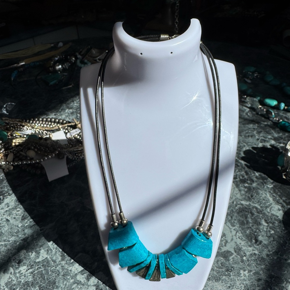 Turquoise Blue Statement Necklace - Women Jewelry